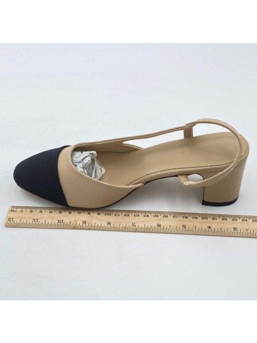 Women Slingback Flats Round Toe Two Toned Flats Sandals Wedding Pumps for Women